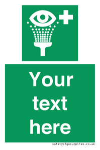 Custom Eye Wash Station Sign